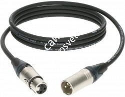 KLOTZ M1FM1N0300 готовый микрофонный кабель MY206, длина 3м, XLR/F Neutrik, металл - XLR/M Neutrik, металл - фото 68801