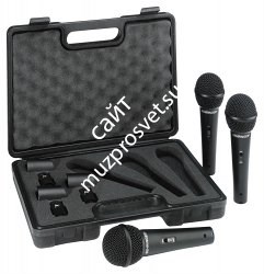 BEHRINGER XM1800S набор из 3-х динамических микрофонов (суперкардиоида) в комплекте с держателями и транспортным кейсом - фото 70043