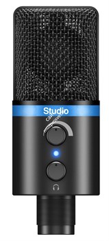 IK MULTIMEDIA iRig Mic Studio - Black компактный конденсаторный микрофон с большой диафрагмой для iOS, Android, Mac и PC, черный - фото 73214