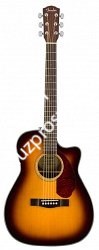 FENDER CC-140SCE SB WC электроакустическая гитара, топ - массив ели, цвет санберст, с кейсом - фото 73411