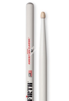 VIC FIRTH AMERICAN CLASSIC® 5A w/ WHITE FINISH барабанные палочки, орех, деревянный наконечник - фото 73784