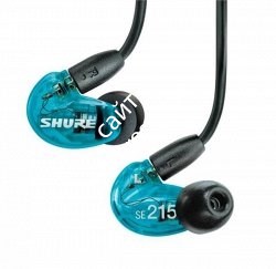 SHURE SE215SPE-B-BT1-EFS беспроводные внутриканальные Bluetooth наушники с одним динамическим драйвером, прозрачный голубой. - фото 76295