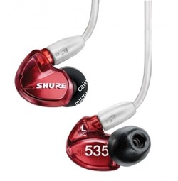 SHURE SE535LTD+BT1-EFS беспроводные внутриканальные Bluetooth наушники с тремя арматурными драйверами, цвет красный. - фото 76304