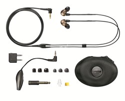 SHURE SE535-V+BT1-EFS беспроводные внутриканальные Bluetooth наушники с тремя арматурными драйверами, цвет бронза. - фото 76310