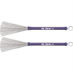 VIC FIRTH HB Heritage Brush металлические барабанные щётки, прорезиненная ручка, выдвижные, в выдвинутом состоянии ширина 5' - фото 78470