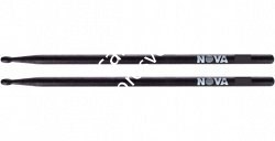 VIC FIRTH NOVA N2BB барабанные палочки 2B с деревянным наконечником, цвет черный, орех, длина 16 1/4', диаметр 0,630', - фото 78471