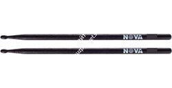 VIC FIRTH NOVA N2BB барабанные палочки 2B с деревянным наконечником, цвет черный, орех, длина 16 1/4', диаметр 0,630', - фото 78472