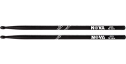 VIC FIRTH NOVA NROCKB барабанные палочки ROCK с деревянным наконечником, цвет черный, орех, длина 16 5/8', диаметр 0,630' - фото 78493