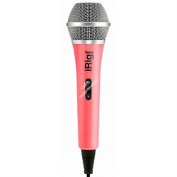 IK MULTIMEDIA iRig Voice - Pink ручной микрофон для караоке с аналоговым подключением к iOS и Android устройствам, розовый - фото 78567