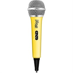 IK MULTIMEDIA iRig Voice - Yellow ручной микрофон для караоке с аналоговым подключением к iOS и Android устройствам, желтый - фото 78569