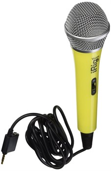 IK MULTIMEDIA iRig Voice - Yellow ручной микрофон для караоке с аналоговым подключением к iOS и Android устройствам, желтый - фото 78570