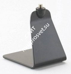 K&M 23250-300-55 суперкомпактная настольная подставка под микрофон, резьба 3/8 дюйма, сталь, цвет чёрный - фото 81839