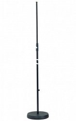 K&M 26000-300-55 прямая микрофонная стойка, круглое основание, высота 870-1565 мм, цвет чёрный - фото 83868