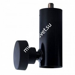 K&M 24521-300-55 переходник с акустической стойки 35 мм на микрофонную резьбу 3/8, сталь, чёрный - фото 84367