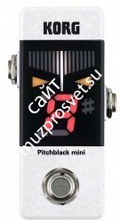 KORG PitchBlack PB-mini WH миниатюрный хроматический напольный тюнер, цвет белый - фото 85282