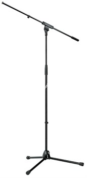 K&M 21060-300-02 микрофонная стойка 'журавль', высота 925-1630 мм, длина журавля 805 мм, цинковое основание, вес 3 кг, хром - фото 85699