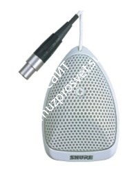 SHURE MX391W/S плоский настольный суперкардиоидный конференционный микрофон с кабелем (3,6м), белый - фото 86220