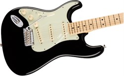 FENDER AM PRO STRAT LH MN BK электрогитара American Pro Stratocaster, леворукая, цвет черный, кленовая накладка грифа - фото 86483