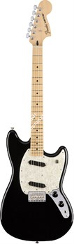 FENDER MUSTANG MN Black электрогитара MUSTANG, цвет блэк, кленовая накладка грифа - фото 86842