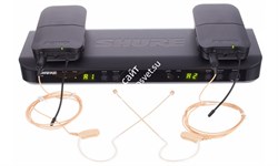 SHURE BLX188E/MX53 M17 662-686 MHz двухканальная радиосистема с двумя головными микрофонами MX153 - фото 87107