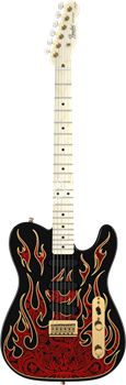 FENDER James Burton Telecaster, Maple Fingerboard, Red Paisley Flames Электрогитара - фото 89623