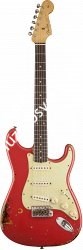 FENDER Custom Shop Michael Landau Signature 1963 Relic Stratocaster, Round-Laminated Rosewood, Fiesta Red Over 3-Color Sunburst - фото 89797