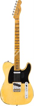 Fender Custom Shop 1953 Heavy Relic Telecaster, Maple Fingerboard, Butterscotch Blonde Электрогитара - фото 89993