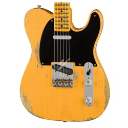 Fender Custom Shop 1953 Heavy Relic Telecaster, Maple Fingerboard, Butterscotch Blonde Электрогитара - фото 89994