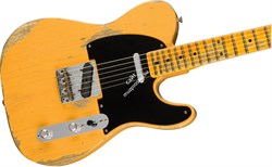 Fender Custom Shop 1953 Heavy Relic Telecaster, Maple Fingerboard, Butterscotch Blonde Электрогитара - фото 89995