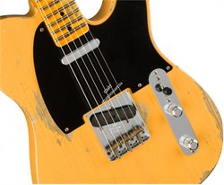 Fender Custom Shop 1953 Heavy Relic Telecaster, Maple Fingerboard, Butterscotch Blonde Электрогитара - фото 89996