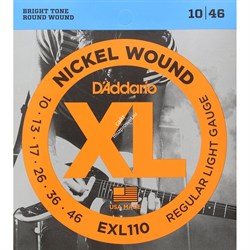 D'ADDARIO EXL110 SET ELEC GTR XL REG LITE Струны для электрогитары Regular Light 10-46 - фото 90548