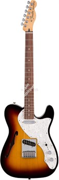 FENDER DLX TELE THINLINE PF 3TSB электрогитара Deluxe Thinline Tele, 3-х цветный санберст, накладка грифа Пао Ферро - фото 90799