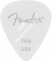 FENDER WAVELENGTH 351 THIN 6 PK WHITE Медиаторы (упакованы по 6 шт.), мягкие - фото 91346