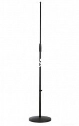 K&M 26010-300-55 прямая микрофонная стойка, круглое основание, высота 870-1575 мм, цвет черный - фото 91693