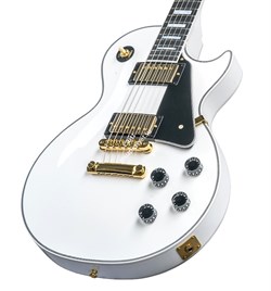 GIBSON CUSTOM LES PAUL CUSTOM ALPINE WHITE электрогитара с кейсом, цвет белый, фурнитура Gold - фото 91747