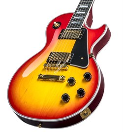 GIBSON CUSTOM LES PAUL CUSTOM HERITAGE CHERRY SUNBURST электрогитара с кейсом, цвет санберст, фурнитура Gold - фото 91755