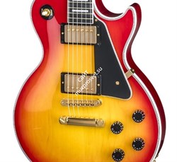 GIBSON CUSTOM LES PAUL CUSTOM HERITAGE CHERRY SUNBURST электрогитара с кейсом, цвет санберст, фурнитура Gold - фото 91756