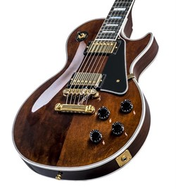 GIBSON CUSTOM LES PAUL CUSTOM WALNUT электрогитара с кейсом, цвет орех, фурнитура Gold - фото 91768