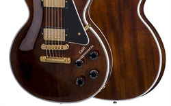 GIBSON CUSTOM LES PAUL CUSTOM WALNUT электрогитара с кейсом, цвет орех, фурнитура Gold - фото 91771