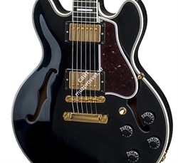 GIBSON CUSTOM CS-356 EBONY полуакустическая электрогитара с кейсом, цвет черный, фурнитура Gold - фото 91817