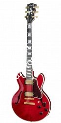 GIBSON CUSTOM CS-356 FADED CHERRY полуакустическая электрогитара с кейсом, цвет вишневый, фурнитура Gold - фото 91819