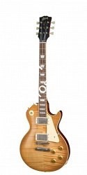 GIBSON CUSTOM LES PAUL STANDARD FIGURED TOP COOPER BURST электрогитара с кейсом, цвет медный берст, фурнитура никель - фото 91873