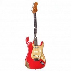 FENDER LIMITED EDITION HEAVY RELIC '59 ROASTED STRAT, AGED FIESTA RED электрогитара HEAVY RELIC '59 ROASTED STRAT, состаренный к - фото 92039