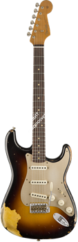 FENDER LIMITED EDITION HEAVY RELIC '59 ROASTED STRAT, FADED 3-COLOR SUNBURST электрогитара HEAVY RELIC '59 ROASTED STRAT, состар - фото 92044