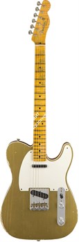 FENDER 2018 LTD RELIC® DOUBLE ESQUIRE® 'SPECIAL' - AGED AMBER W/AGED AZTEC GOLD TOP Электрогитара с кейсом, цвет янтарный/золоти - фото 93067