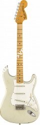 FENDER 2018 RELIC® 1968 STRATOCASTER® - AGED OLYMPIC WHITE Электрогитара с кейсом, цвет кремовый - фото 93226