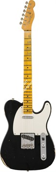 FENDER 2018 RELIC® 1954 TELECASTER - AGED BLACK Электрогитара с кейсом, цвет черный - фото 93277