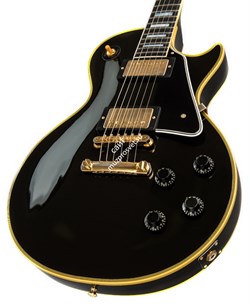 GIBSON CUSTOM SHOP '57 Les Paul Custom 2 Pickup Ebony VOS электрогитара с кейсом, цвет черный - фото 93948