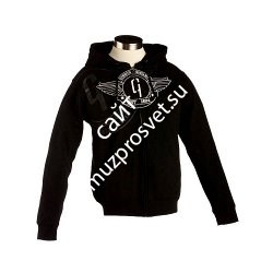 GIBSON LOGO WOMEN'S HOODIE XLARGE женская толстовка с капюшоном, размер XL, цвет чёрный - фото 95003