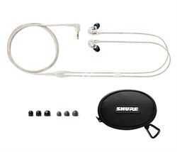 SHURE SE215-CL-BT1-EFS беспроводные внутриканальные Bluetooth наушники с одним динамическим драйвером, прозрачные. - фото 95006